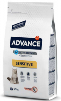 Advance Sensitive Somonlu Yetişkin 1.5 kg Kedi Maması kullananlar yorumlar